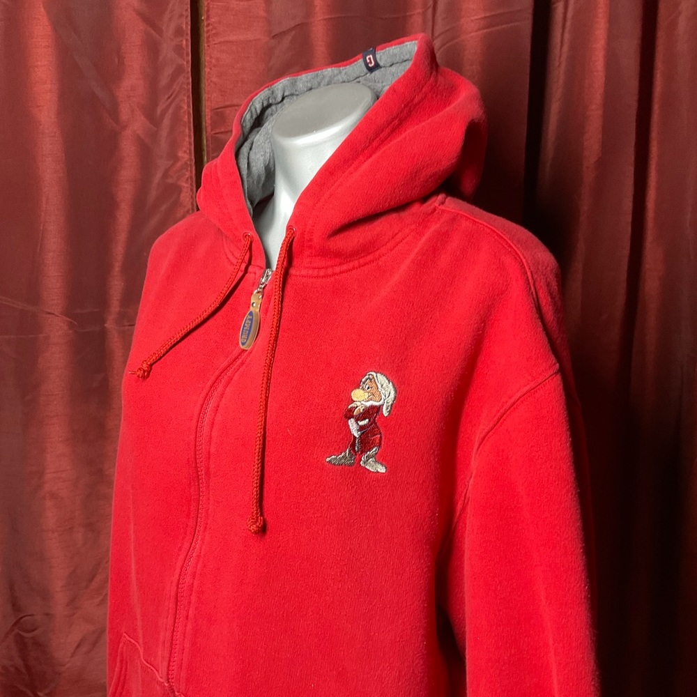 Y2K Disney  seven dwarfs grumpy embroidered zip up hoodie
